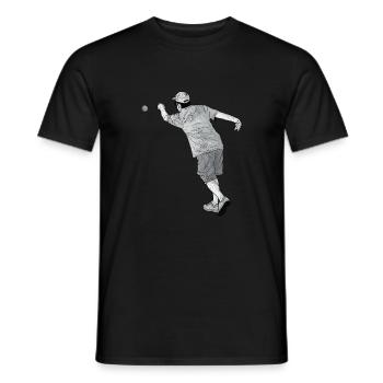 Petanque Boule Game Set Boccia - Men's T-Shirt - black - Front - AI Model Male 178 light (178cm)