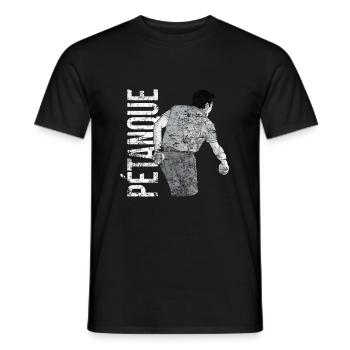 Petanque Boule Game Set Boccia - Men's T-Shirt - black - Front - AI Model Male 178 light (178cm)