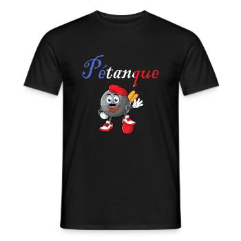 Petanque Boule Game Set Boccia - Men's T-Shirt - black - Front - AI Model Male 178 light (178cm)