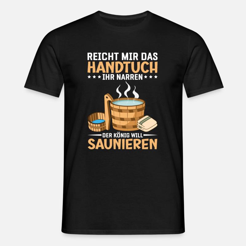 Sauna - Männer T-Shirt - Schwarz