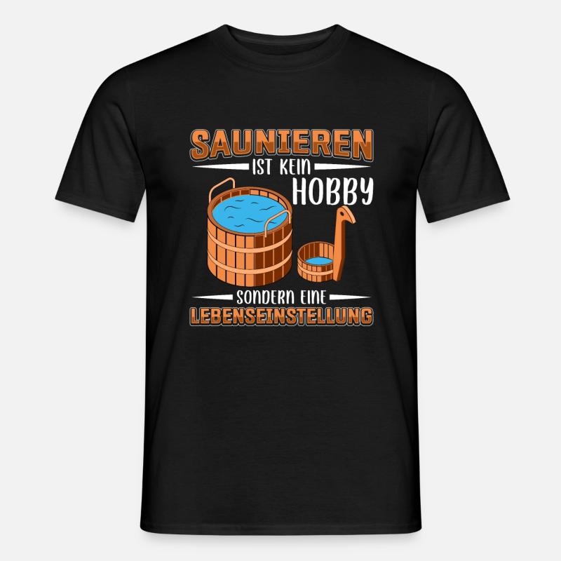 Sauna - Männer T-Shirt - Schwarz