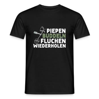 Sondeln - Männer T-Shirt - Schwarz - Vorne - AI Model Male 178 light (178cm)