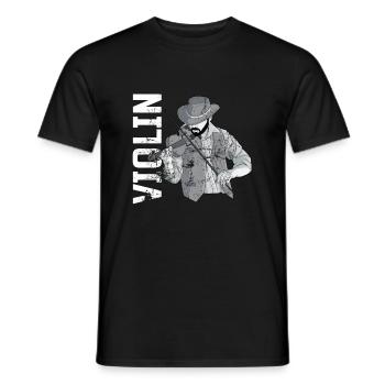 Geige Violine Viola Cello Musiker Instrument - Männer T-Shirt - Schwarz - Vorne - AI Model Male 178 light (178cm)