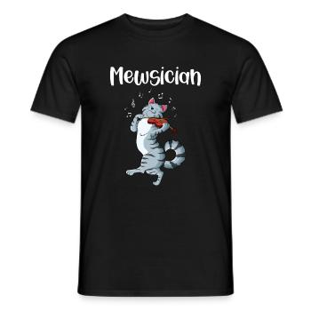 Geige Violine Viola Cello Musiker Instrument - Männer T-Shirt - Schwarz - Vorne - AI Model Male 178 light (178cm)