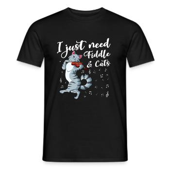 Violon Violon Viola Cello Musicien Instrument - T-shirt homme - noir - Devant - AI Model Male 178 light (178cm)