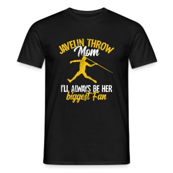 Speerwurfstrecker Leichtathletik Speerwerfer - Männer T-Shirt - Schwarz - Vorne - AI Model Male 178 light (178cm)