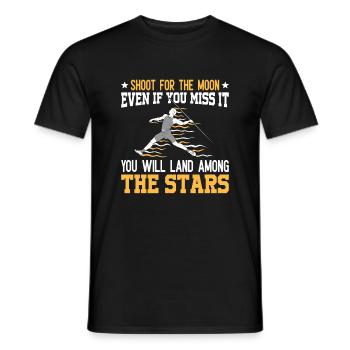 Speerwurfstrecker Leichtathletik Speerwerfer - Männer T-Shirt - Schwarz - Vorne - AI Model Male 178 light (178cm)