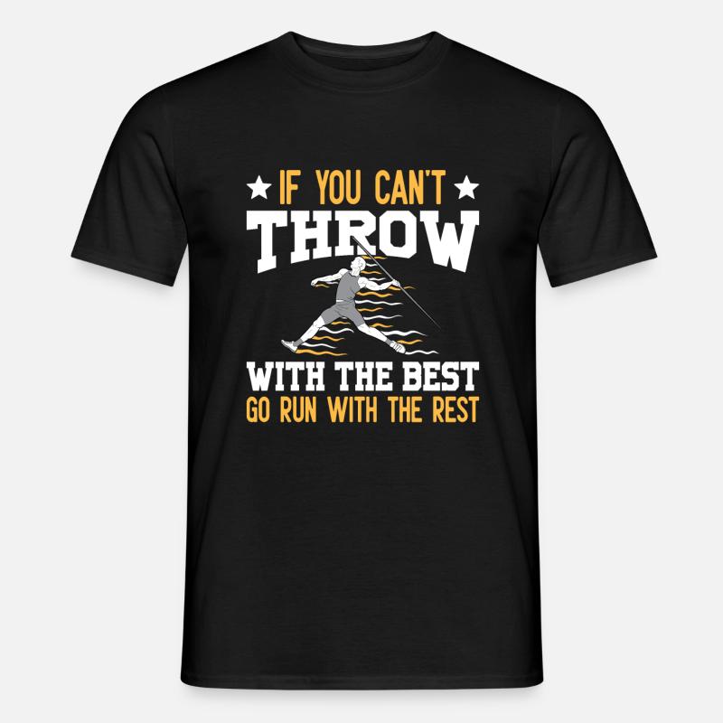 Speerwurfstrecker Leichtathletik Speerwerfer - Männer T-Shirt - Schwarz