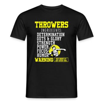 Speerwurfstrecker Leichtathletik Speerwerfer - Männer T-Shirt - Schwarz - Vorne - AI Model Male 178 light (178cm)
