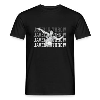 Speerwurfstrecker Leichtathletik Speerwerfer - Männer T-Shirt - Schwarz - Vorne - AI Model Male 178 light (178cm)