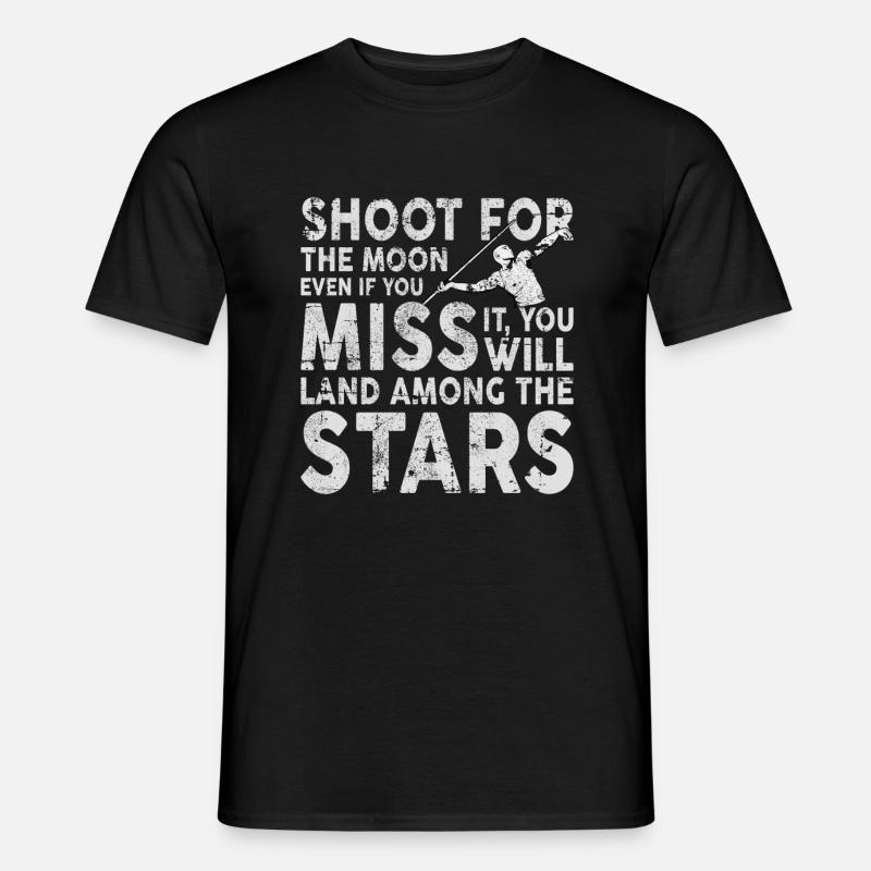 Speerwurfstrecker Leichtathletik Speerwerfer - Männer T-Shirt - Schwarz