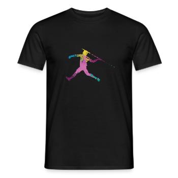 Speerwurfstrecker Leichtathletik Speerwerfer - Männer T-Shirt - Schwarz - Vorne - AI Model Male 178 light (178cm)