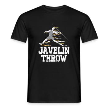 Speerwurfstrecker Leichtathletik Speerwerfer - Männer T-Shirt - Schwarz - Vorne - AI Model Male 178 light (178cm)