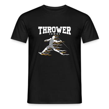 Speerwurfstrecker Leichtathletik Speerwerfer - Männer T-Shirt - Schwarz - Vorne - AI Model Male 178 light (178cm)