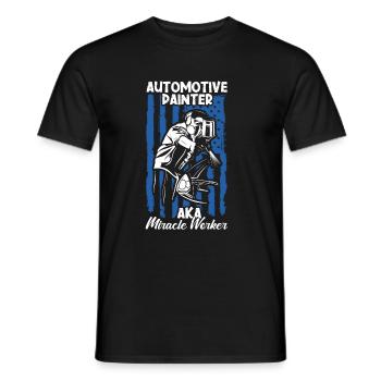 Peintre automobile Pulvérisateur Peintures - T-shirt homme - noir - Devant - AI Model Male 178 light (178cm)