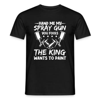 Peintre automobile Pulvérisateur Peintures - T-shirt homme - noir - Devant - AI Model Male 178 light (178cm)