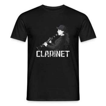 Klarinette Player Orchestra Musiker - Männer T-Shirt - Schwarz - Vorne - AI Model Male 178 light (178cm)