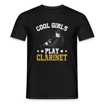 Clarinet Player Orchestra Musicians - Men's T-Shirt - black - Front - AI Model Male 178 light (178cm)