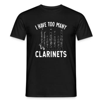 Clarinet Player Orchestra Musicians - Men's T-Shirt - black - Front - AI Model Male 178 light (178cm)