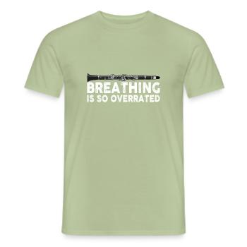 Clarinettiste Musiciens d’orchestre - T-shirt homme - vert sauge - Devant - AI Model Male 178 light (178cm)