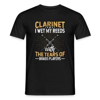 Clarinet Player Orchestra Musicians - Men's T-Shirt - black - Front - AI Model Male 178 light (178cm)