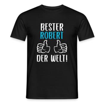 Robert Vorname Name Geburtstag - Männer T-Shirt - Schwarz - Vorne - AI Model Male 178 light (178cm)