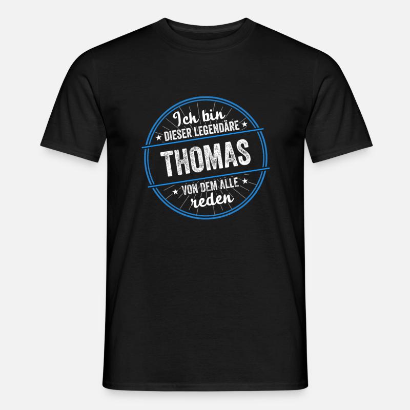 Ich bin dieser legendärer Thomas Name - Männer T-Shirt - Schwarz