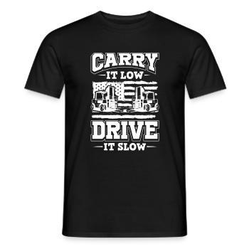 Chariot élévateur - T-shirt homme - noir - Devant - AI Model Male 178 light (178cm)