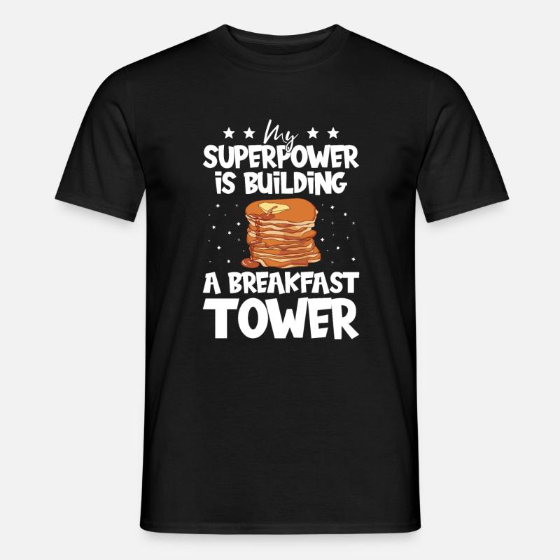 Pancakes - Männer T-Shirt - Schwarz