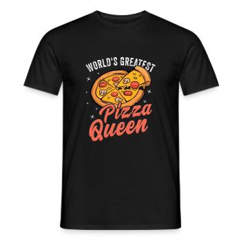 Pizza Baker Make your own pizza - Men's T-Shirt - black - Front - AI Model Male 178 light (178cm)