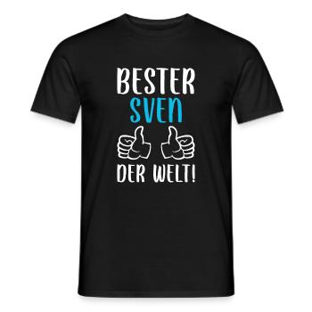 Sven Vorname Name Geburtstag - Männer T-Shirt - Schwarz - Vorne - AI Model Male 178 light (178cm)