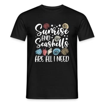 Muscheln sammeln - Männer T-Shirt - Schwarz - Vorne - AI Model Male 178 light (178cm)
