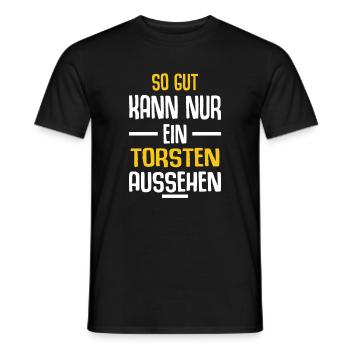 Torsten Vorname Name Geburtstag - Männer T-Shirt - Schwarz - Vorne - AI Model Male 178 light (178cm)