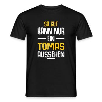 Tomas Vorname Name Geburtstag - Männer T-Shirt - Schwarz - Vorne - AI Model Male 178 light (178cm)