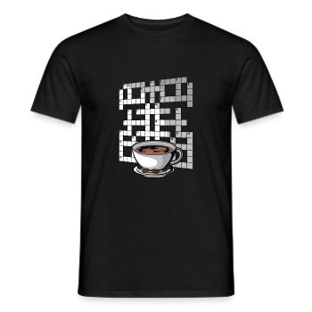 Kreuzworträtsel Lösen - Männer T-Shirt - Schwarz - Vorne - AI Model Male 178 light (178cm)