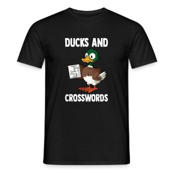 Résoudre des mots croisés - T-shirt homme - noir - Devant - AI Model Male 178 light (178cm)