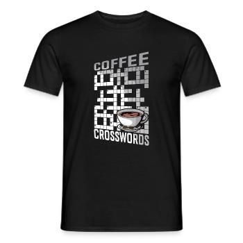 Résoudre des mots croisés - T-shirt homme - noir - Devant - AI Model Male 178 light (178cm)