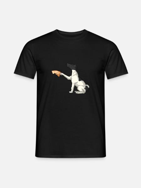 Glatthaar Foxterrier Hund - Männer T-Shirt - Schwarz