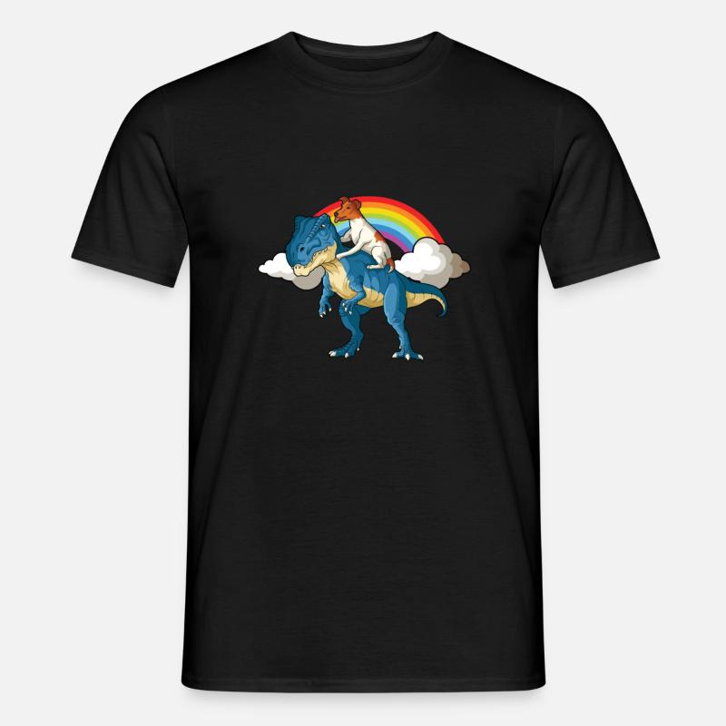 Glatthaar Foxterrier Hund - Männer T-Shirt - Schwarz