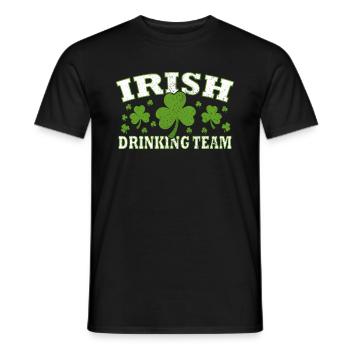 Équipe de buveurs irlandais drôles de la Saint-Patrick - T-shirt homme - noir - Devant - AI Model Male 178 light (178cm)
