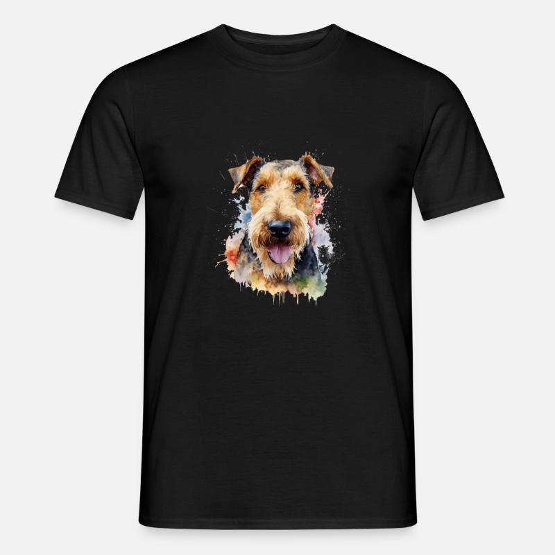 Airedale Terrier - Männer T-Shirt - Schwarz
