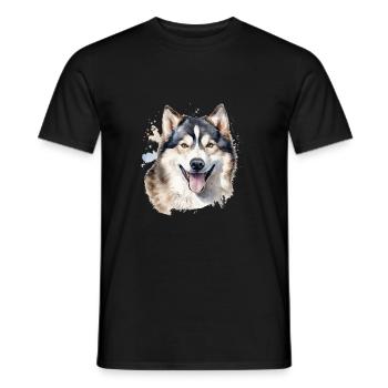 Alaskan Malamute - Men's T-Shirt - black - Front - AI Model Male 178 light (178cm)