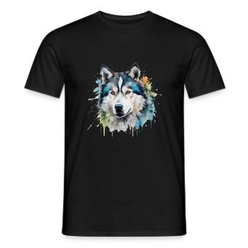 Alaskan Malamute - Männer T-Shirt - Schwarz - Vorne - AI Model Male 178 light (178cm)