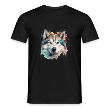 Alaskan Malamute - Men's T-Shirt - black - Front - AI Model Male 178 light (178cm)