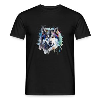 Alaskan Malamute - Men's T-Shirt - black - Front - AI Model Male 178 light (178cm)