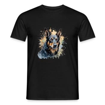 Kelpie australien - T-shirt homme - noir - Devant - AI Model Male 178 light (178cm)