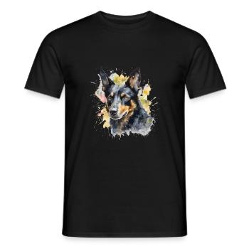 Kelpie australien - T-shirt homme - noir - Devant - AI Model Male 178 light (178cm)