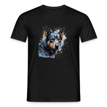 Kelpie australien - T-shirt homme - noir - Devant - AI Model Male 178 light (178cm)