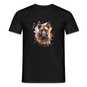 Belgian Malinois - Männer T-Shirt - Schwarz - Vorne - AI Model Male 178 light (178cm)