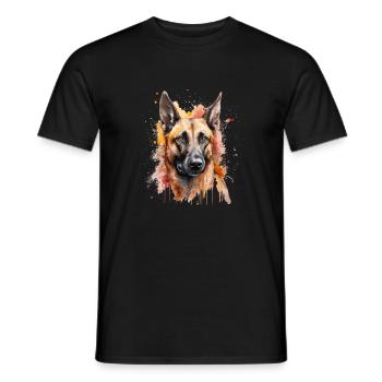 Belgian Malinois - Men's T-Shirt - black - Front - AI Model Male 178 light (178cm)
